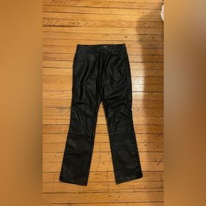 H&M faux leather pants straight leg